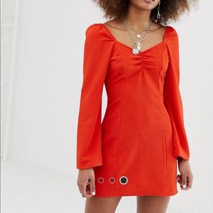 COLLUSION red fit and flare mini dress size 8